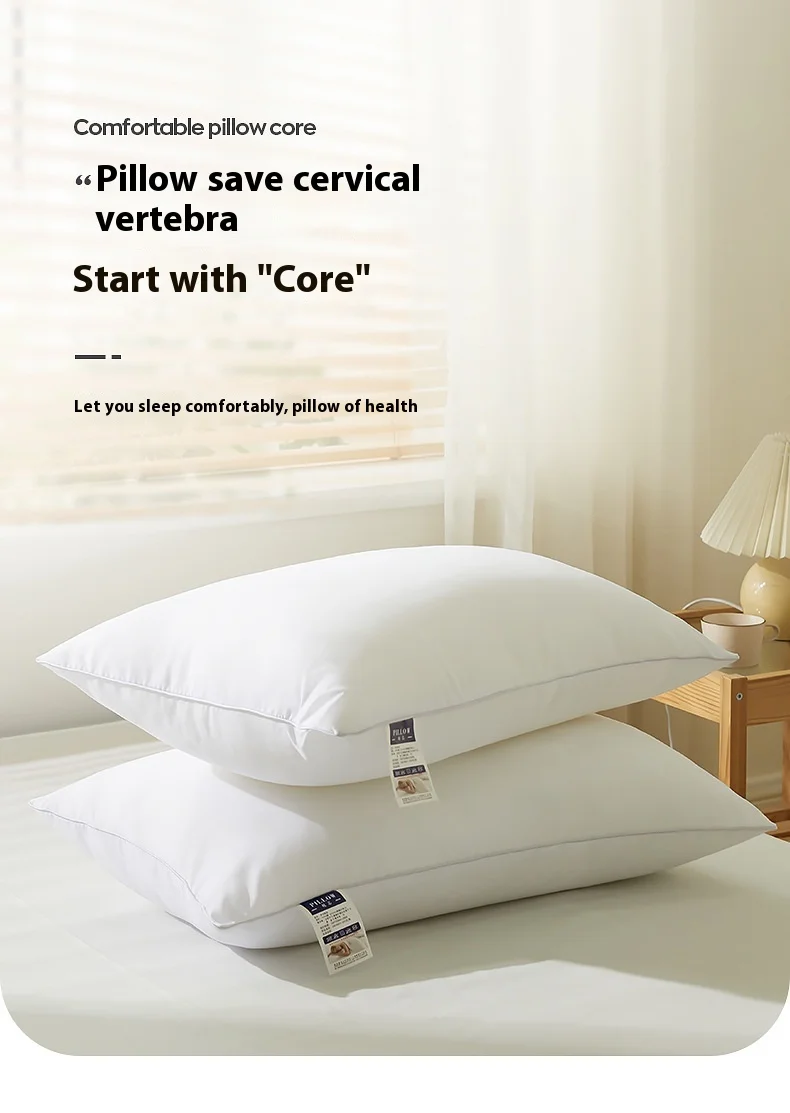 Five-Star Hotel Quality Memory Foam Pillow Antibacterial Single Pillow Core with Non-Woven Cotton And Polyester for Bed Use