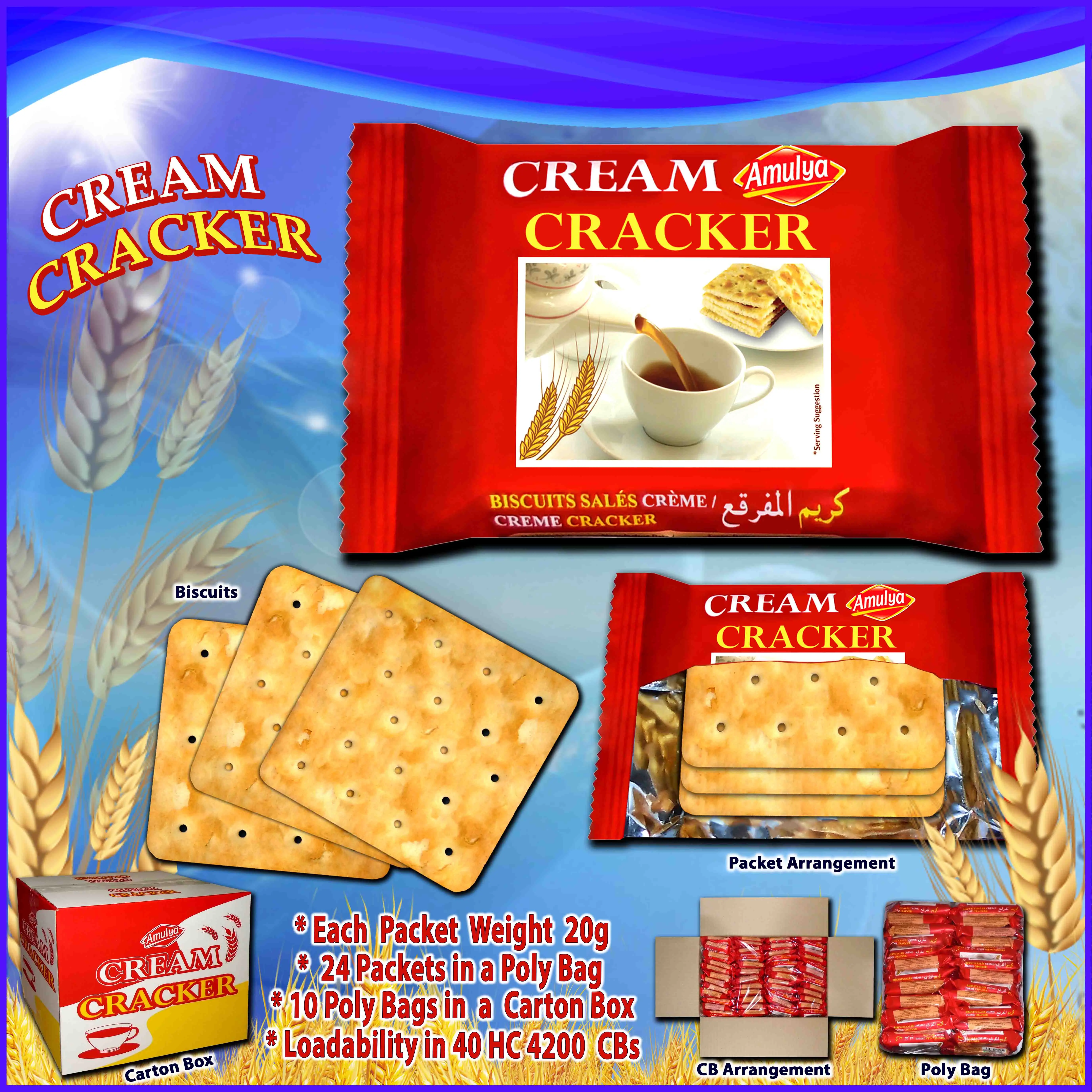 Cream Crackers 20g Square Cracker Salt Cracker Mini Small Single Serve