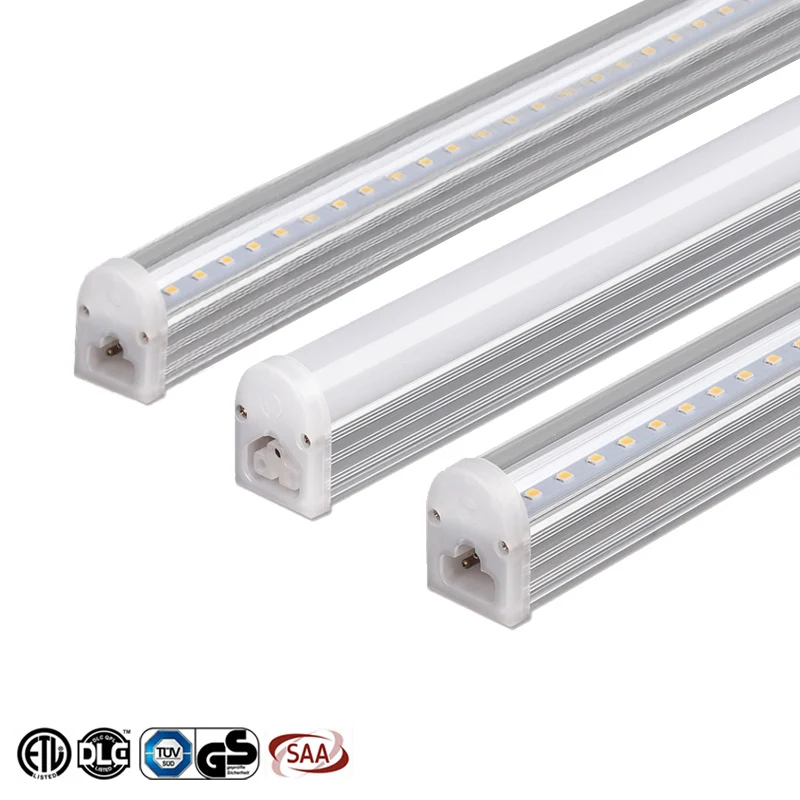 High Power 120Lm/w 4ft 1.2m 1.5m 1.8m 2.4m 20W LED Fluorescent Tube Aluminum Led T5 Integrated Tube Lights For Home