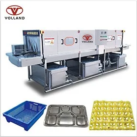 Poultry cages cleaning machine