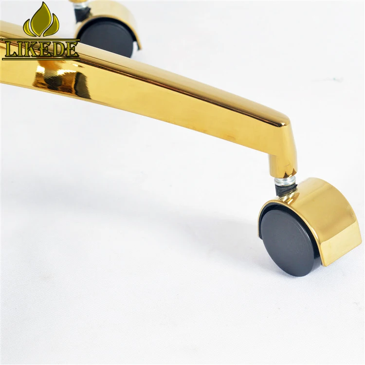 Gold Plated Aluminum Alloy Desk Chair Base Executive Chair Feet