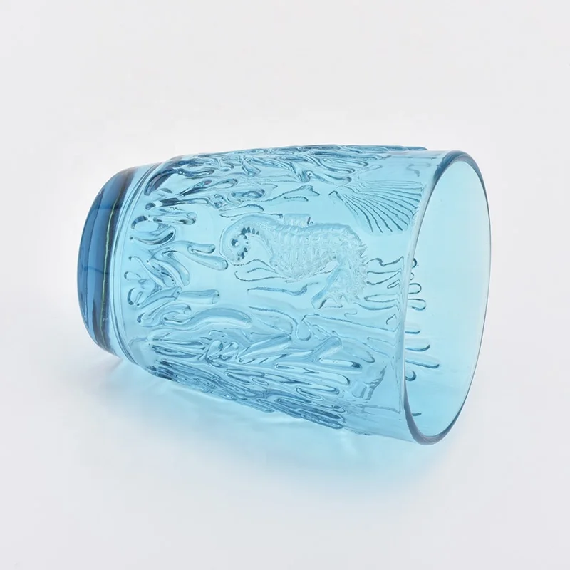 Clear custom made candle cup glass candle bottles home decoration