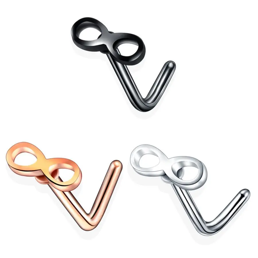 Wholesale Piercing Jewelry With European And American 8shaped Nose