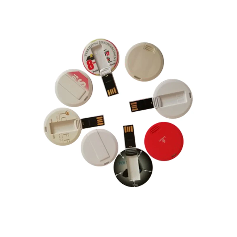 Custom and Cheap Price Round Card USB2.0 4GB/8GB/16GB/32GB/64GB USB Flash Drive - ANKUX.COM