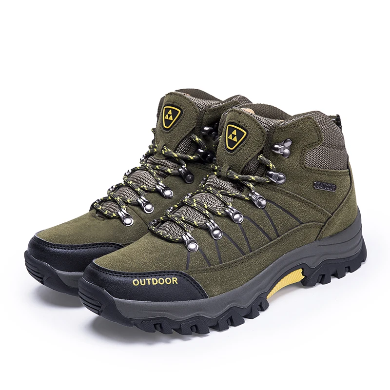 
Factory Wholesale Outdoor Leather High Heel Fashion Winter Trekking Climbing Ankle Boots Hiking Shoes For Men 