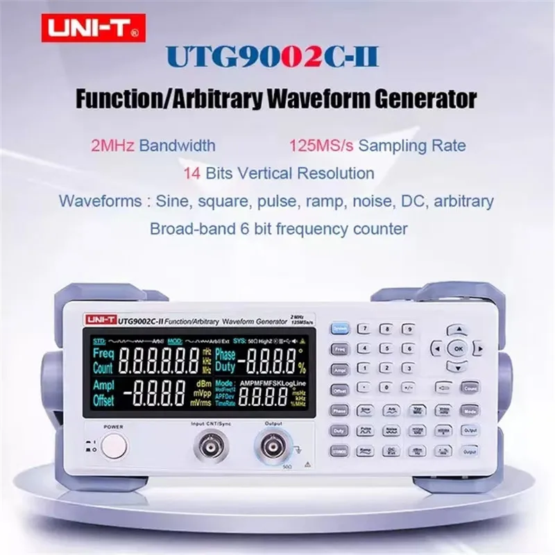 Function/arbitrary waveform generator 2MHz 125MS/s  UTG9002C-II UNI-T 