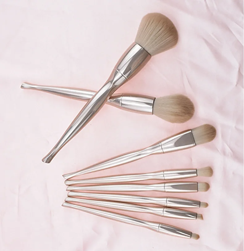 8 Pcs Pink Kaci Jay Makeup Brushes Ballet Design Hot Selling High Quality Synthetic Hair With Bag Custom Label With Bag Box Buy Makeup Brushes Packaging Luxury Makeup Brush Set Na Yi