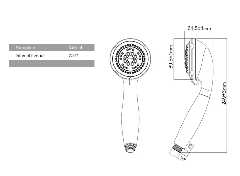 JOMOO Handheld Shower Head High Pressure 5 Spray Settings Hand Shower ...