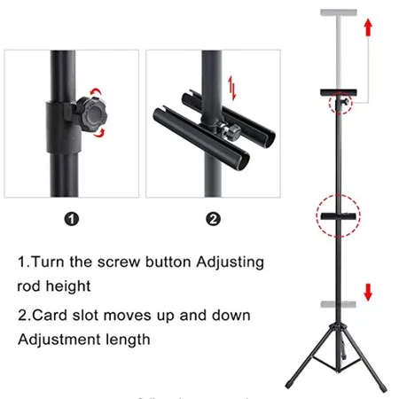 T-SIGN Double-Sided Tripod Banner Stand Heavy Duty Poster Stand Adjustable Floor Standing Sign Stand Up to 79.9 inches for Board Sign Holder Display 