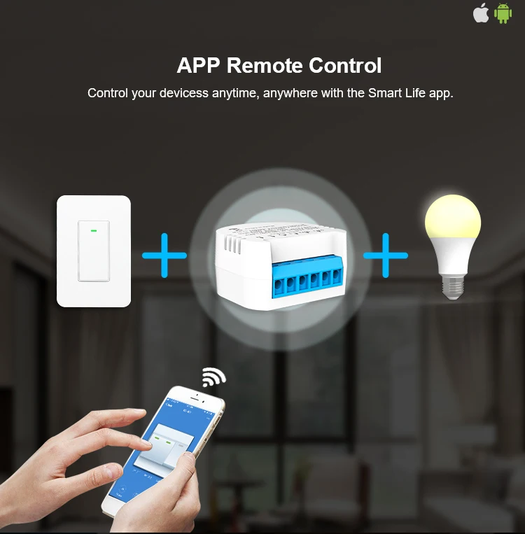 TB41 Tuya Smart Alexa Echo Google Home 2 Gang 1/2 Way Wifi Switch Module