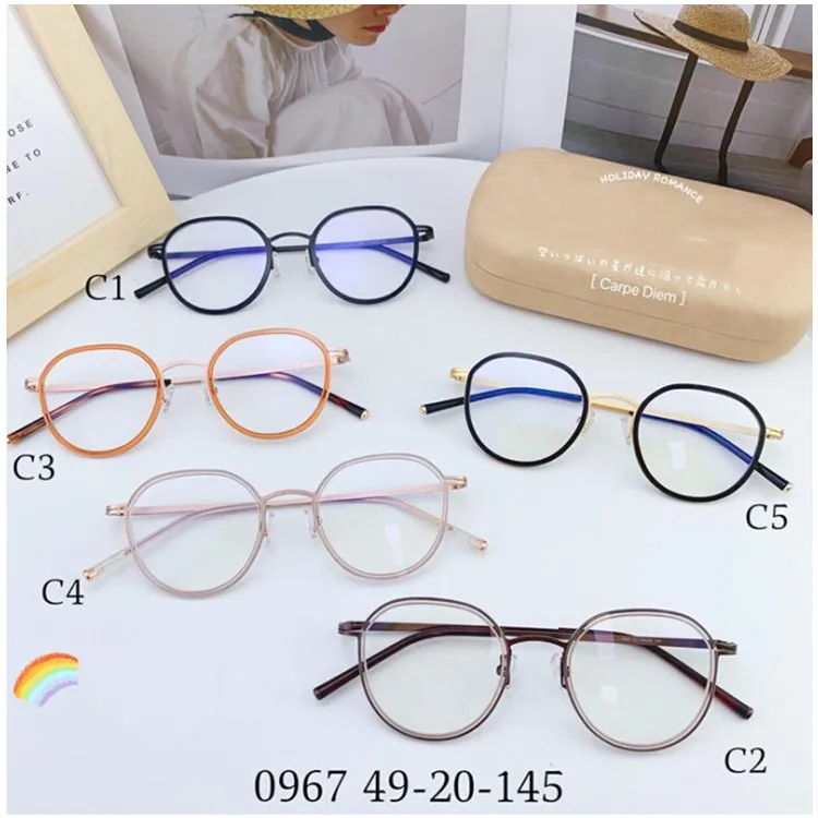 Single Vision Glasses Round Shape Lens Use Man Women Retro Style Optical Frames