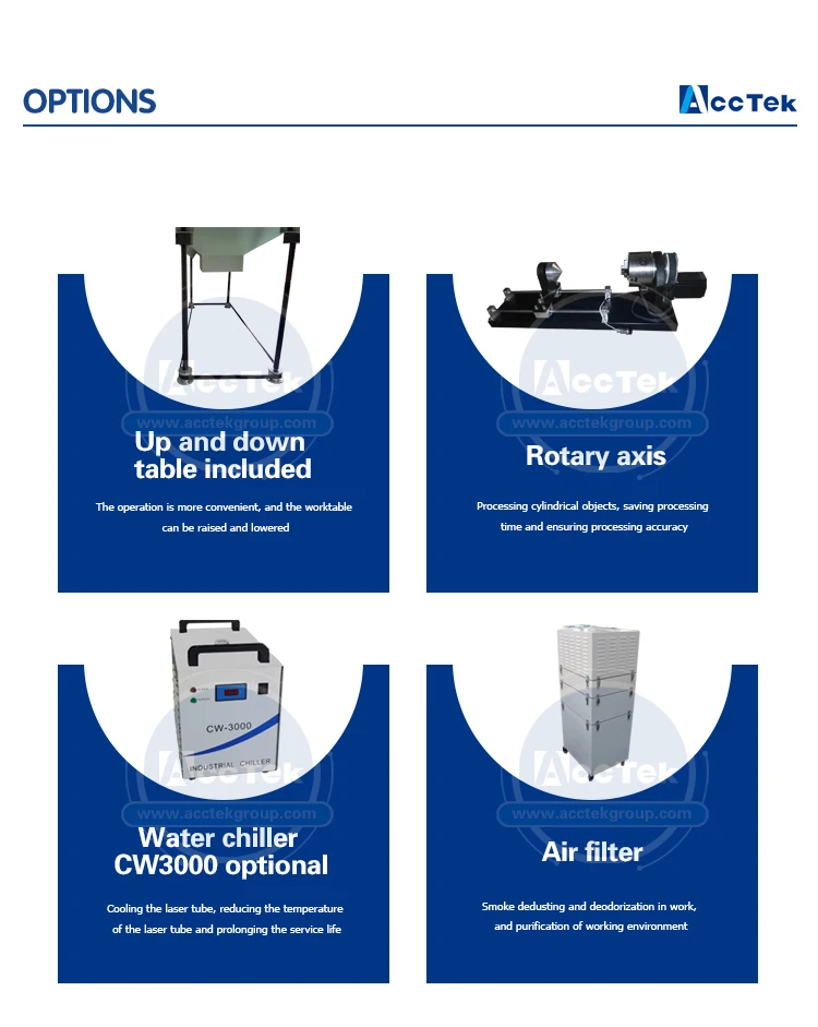 AccTek cnc laser engraver small laser engraving machine price AKJ6040