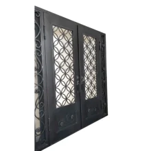 الديكور فيلا قوس باب مزدوج المداخل باب مشغول حديد مع الجانبي