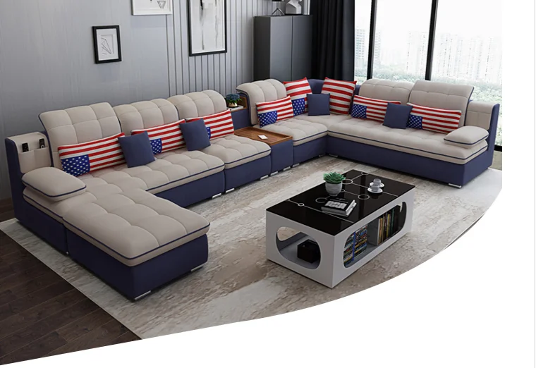 modern European style living room fabric sofa