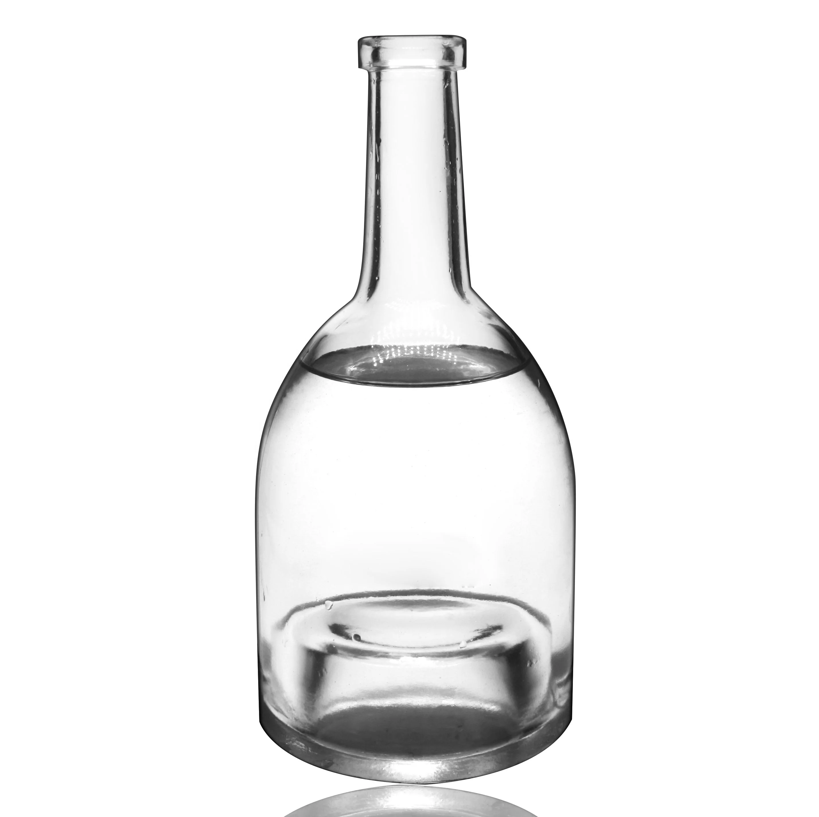 批发独特的设计玻璃瓶 500毫升火石酒水晶玻璃瓶为龙舌兰