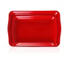 The Whole Case Wholesale 8.2" x 5.2" x 0.8" Inch 12 Ounce Red Black Melamine Appetizer Sushi Plate Set Superior Quality
