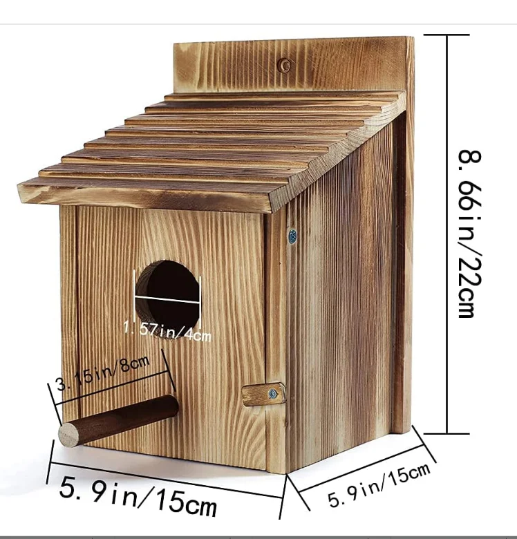 Wood Bird Houses For Outside With Pole Wooden Bird House For Finch