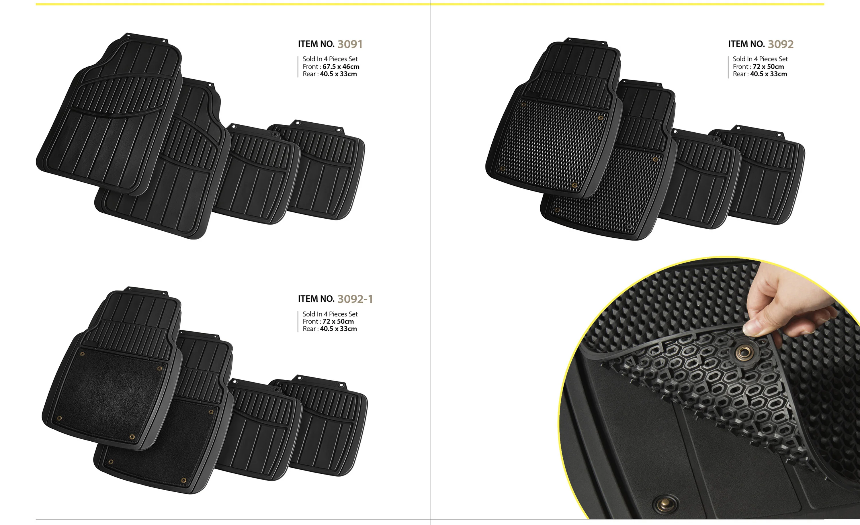 Universal Swift Non Slip Custom Fit Front Vinyl Car Floor Door Mats For