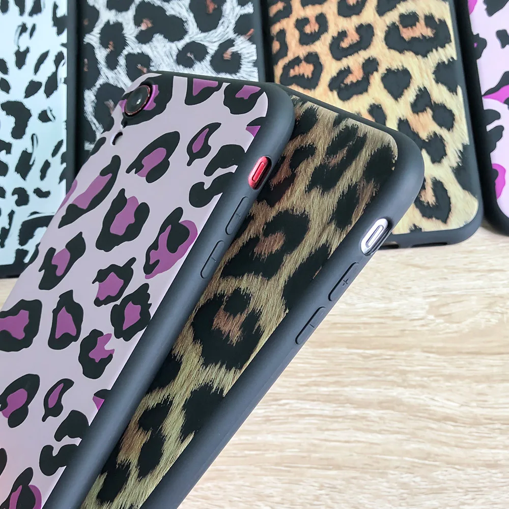 Leopard grain pattern Soft TPU Mobile Phone Case Cover For iPhone 13