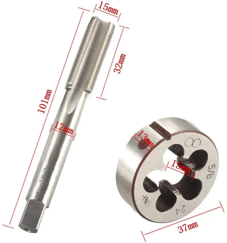 5/8 24 Unef Right Hand Tap And Die Set Buy Tap And Die,Hand Tap Set