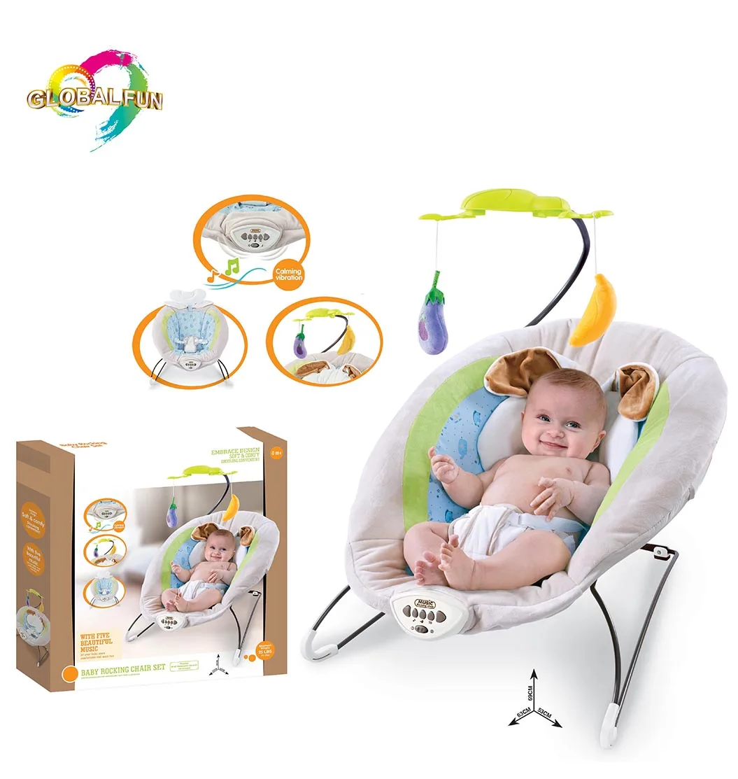 Hot sale baby rocking chair rabbit music rocking chair multi-function bouncing and vibrating chair