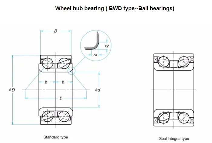 NSK Wheel Hub Bearing 45BWD10
