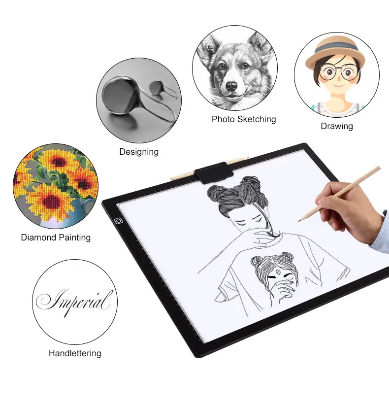 A3 Size Drawing Projector Panel Box Led Writing Tracing Board Thin