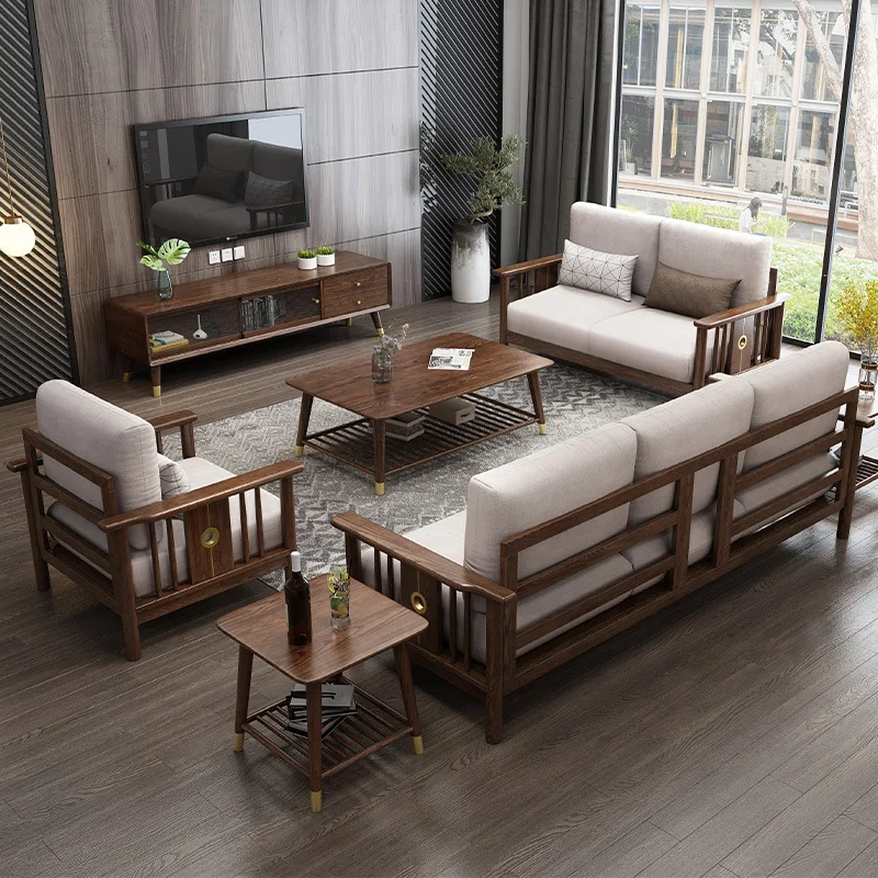 product-BoomDear Wood-sofa set 3 2 1 designs wooden club one piece compact luxury hotel lobby modern-1