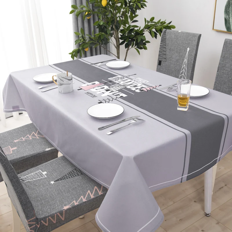 Simplicity Style Water Resistant Table Cloth Washable Oil Proof