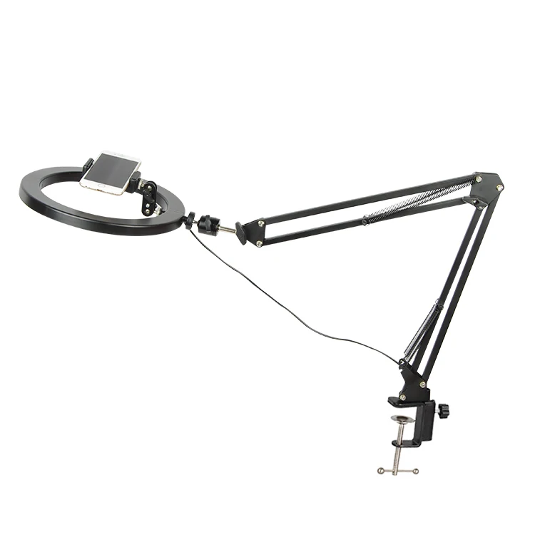 Overhead Ring Light With Adjustable Rotation Flexible Stand Circle
