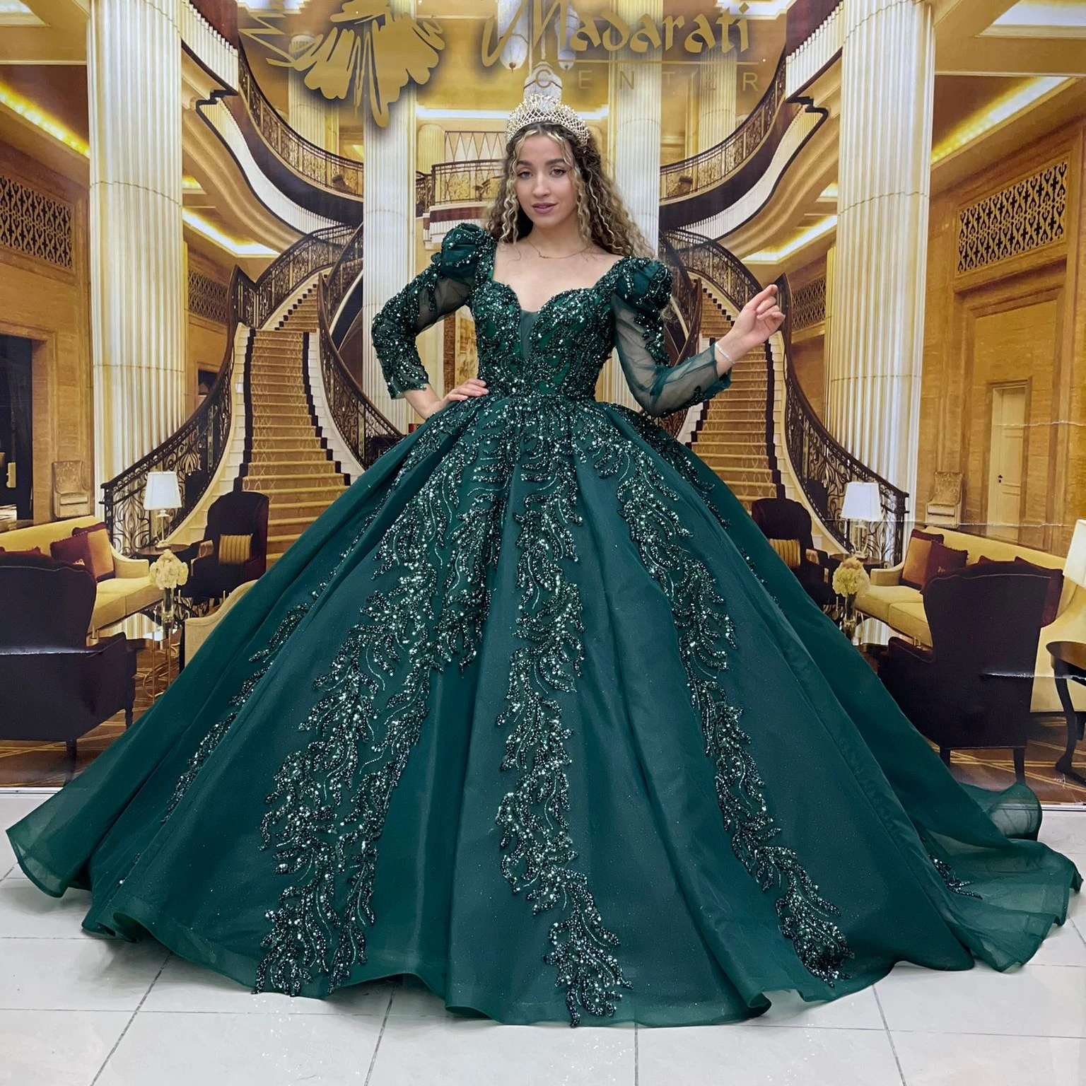 Custom Green Lace Wedding Dresses for Modern Brides | Elegant A-Line Style  with Floral Decor | 2022 Hot Sale