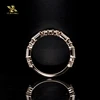 2019 new style 14k solid gold moissanite ring baguette cut & round shape moissanite diamond stone for Moissanite Band Ring