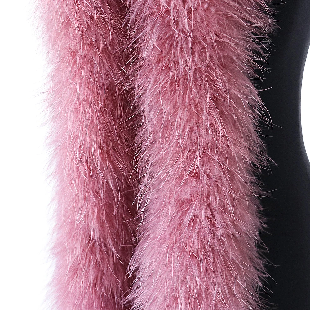 2 Meters 50 Grams Full Soft Turkey Feather Boa Plume Scarf Fringe Party