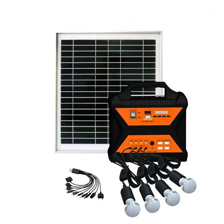 Factory Direct Sale Home USB Portable Lighting Kit Solar Energy Storage Battery System