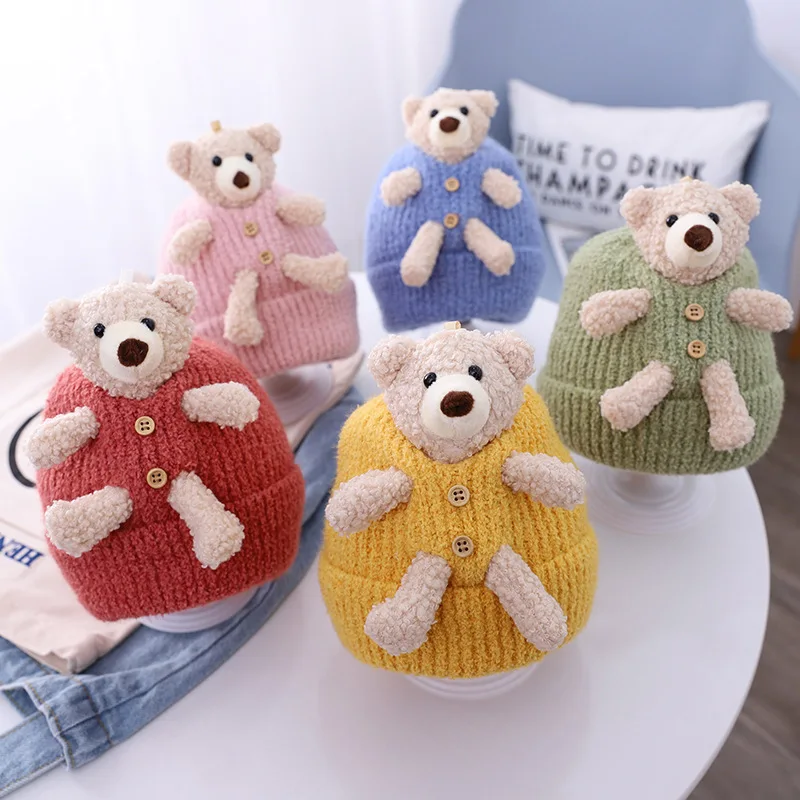2022 Newest Animal 3d Bear Hat Baby 