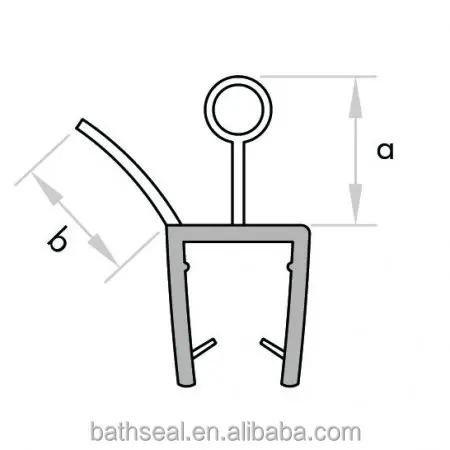 product factory frameless shower door sweep clear pvc seal shower door bottom seal  glass shower door seal strip-5