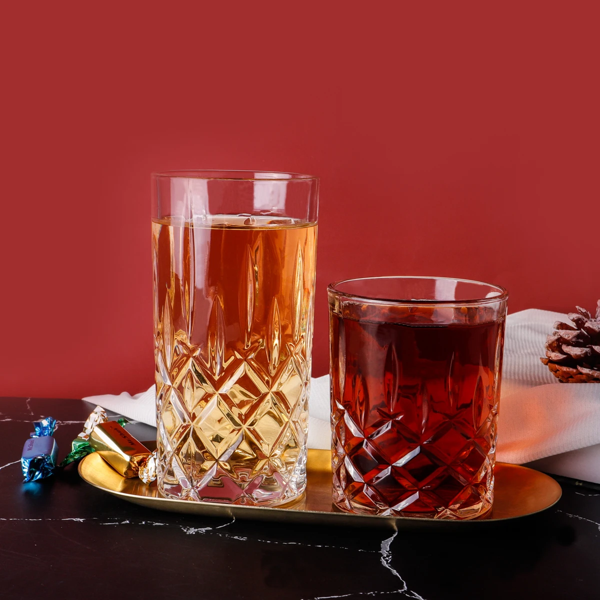 Wholesale Whiskey Glasses Custom Highland Tumblers 375ml Highball