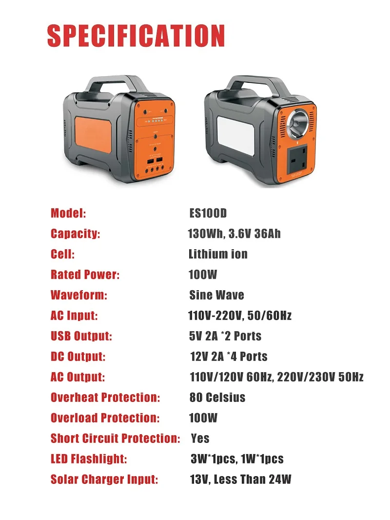 36000mAh Capacity AC DC USB Outlet Solar Charge Lithium Portable Power Station 100W for Camping Laptop Drone Outdoor Use - ANKUX.COM
