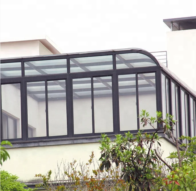 Aluminium Lowes Sunroom Glass House Outdoor Glass Room Sliding