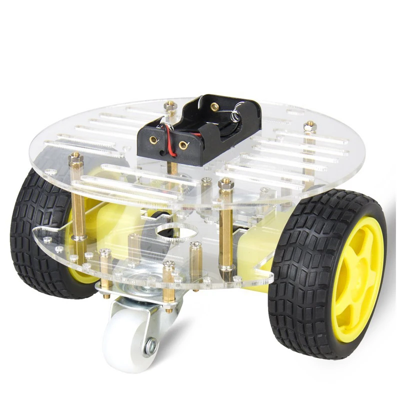okystar oem/odm 2wd 智能机器人汽车底盘套件两台电动机两个万向轮