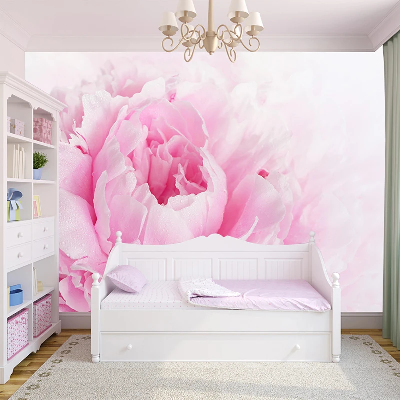 Custom Photo Wallpaper Murals 3D Romantic Pink Flower Children Princess  Room Bedroom Wall Decoration Mural Wallpaper For Walls - Buy Cheep Wallpaper,3D  Wallpaper Chinese,Wall Paper Kids Product On Alibaba.Com