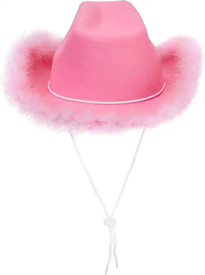 New Crown Diamond Tassels Design Western Pink Cowgirl Hats Bandanas ...
