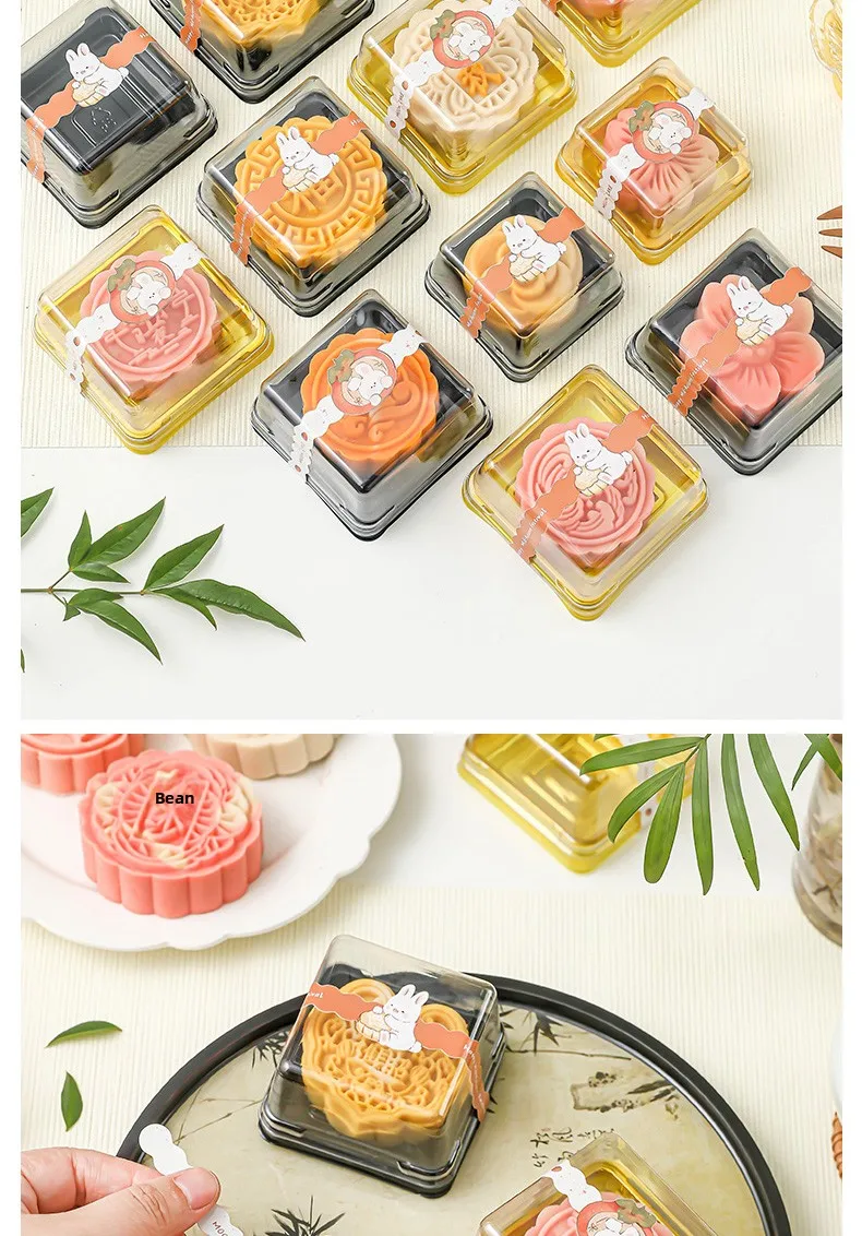 Mooncake Packaging Box, Transparent square Design (with Lid), Used for ...