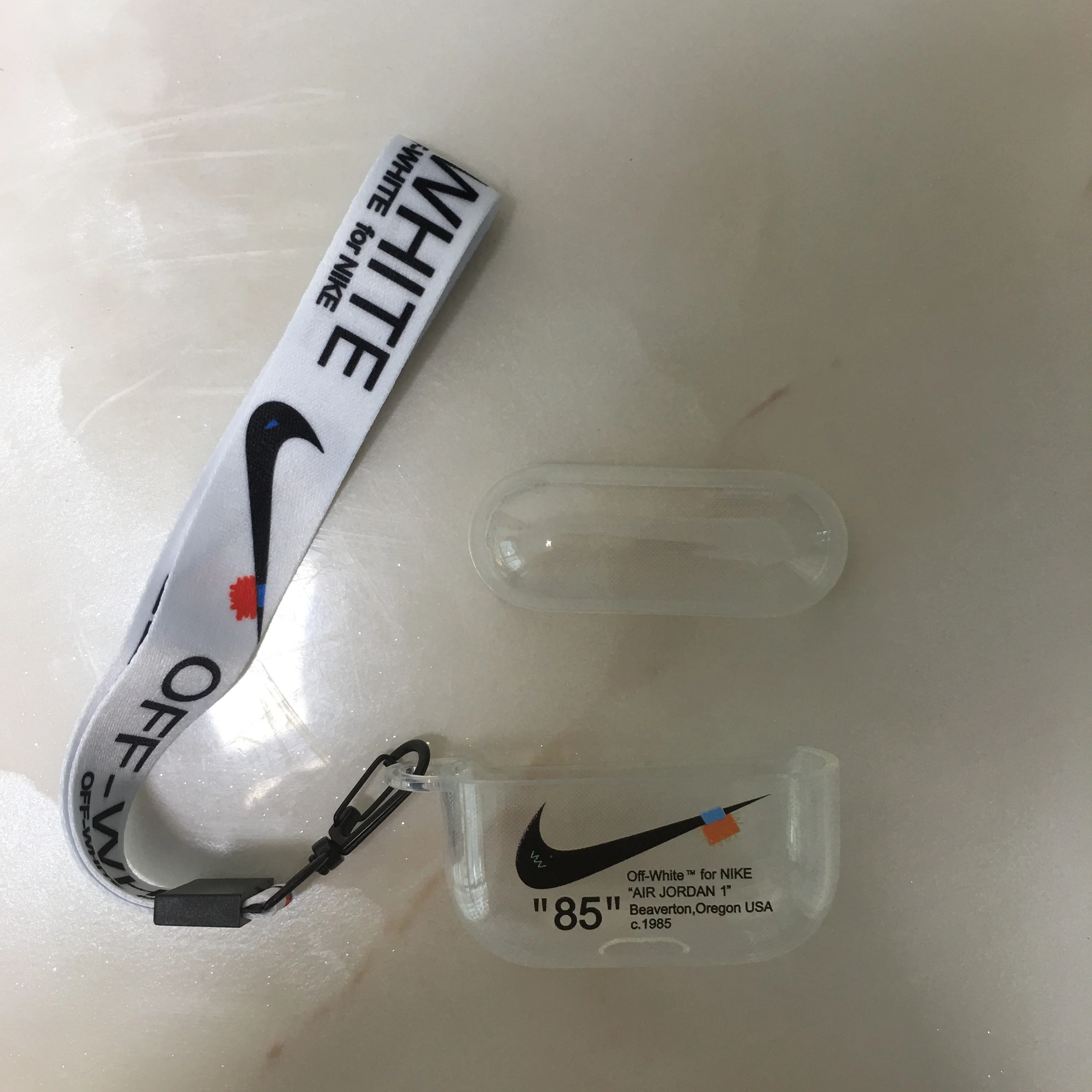 Luxury For Airpods Pro Case Transparent With Lanyard For Nike Off-white ...