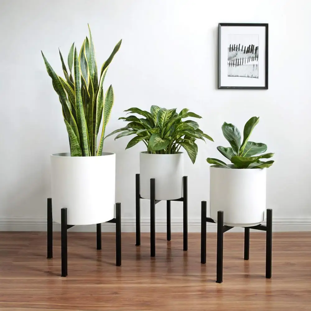 Plant Pot Home Artificial Indoor White Garden Whole Iron Plant Pot Home Artificial Indoor
