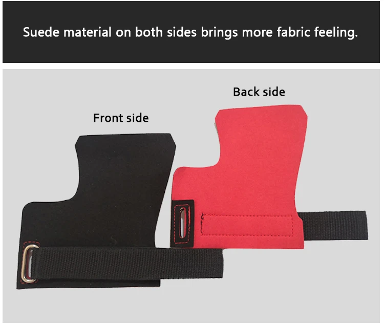 Microfibre leather gymnastics fingerless hand grips for cross fit