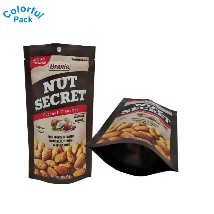 Factory Price Customization Mixed Nuts Pouch Almond Stand Up Zipper