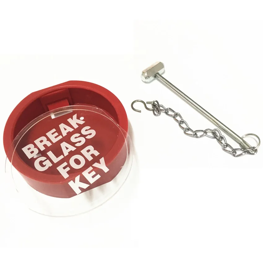 Plastic Fire Break Glass For Key Box With Hammer Chain Buy Key Box