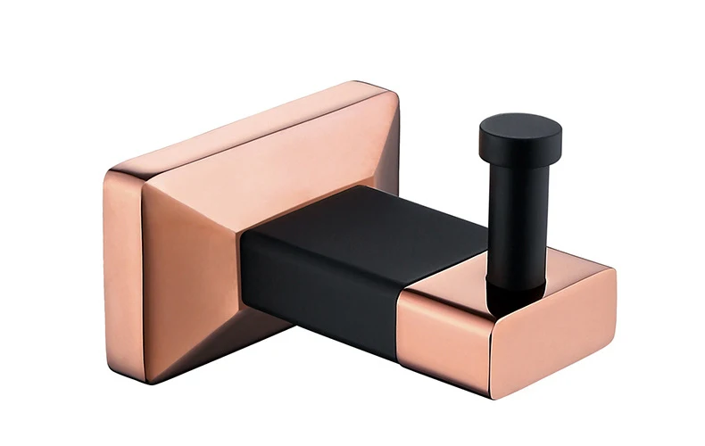 Luxury Black And Rose Gold Bathroom Accessories Set 6 Piece Buy