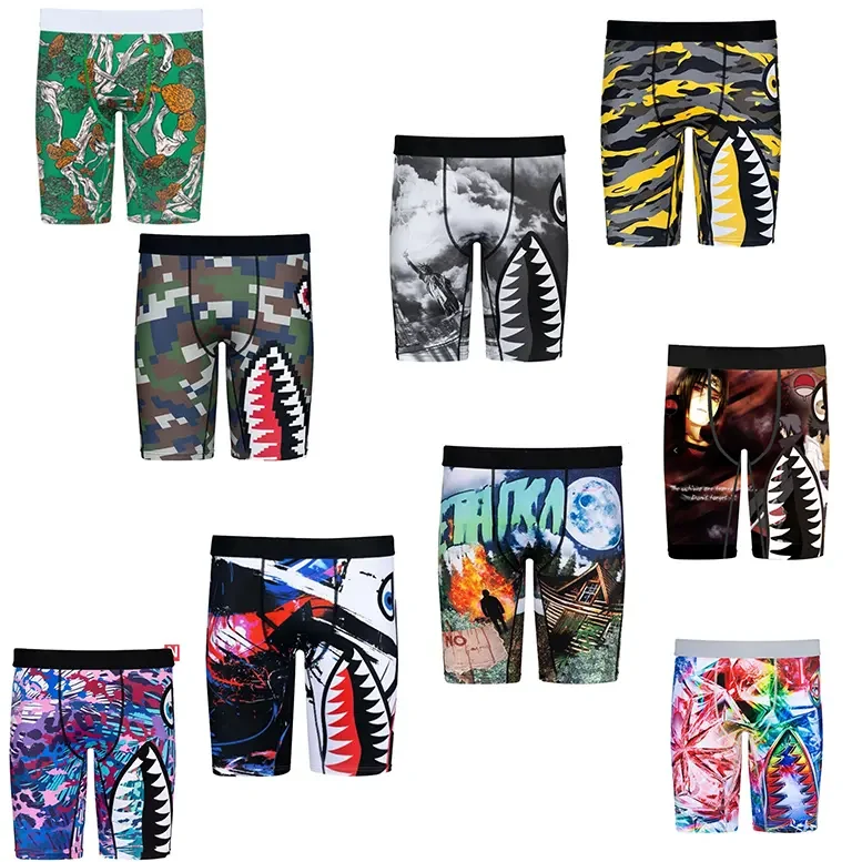 2023 Men's Boxing Underwear Breathable Polyester Fashion Plus Size Men